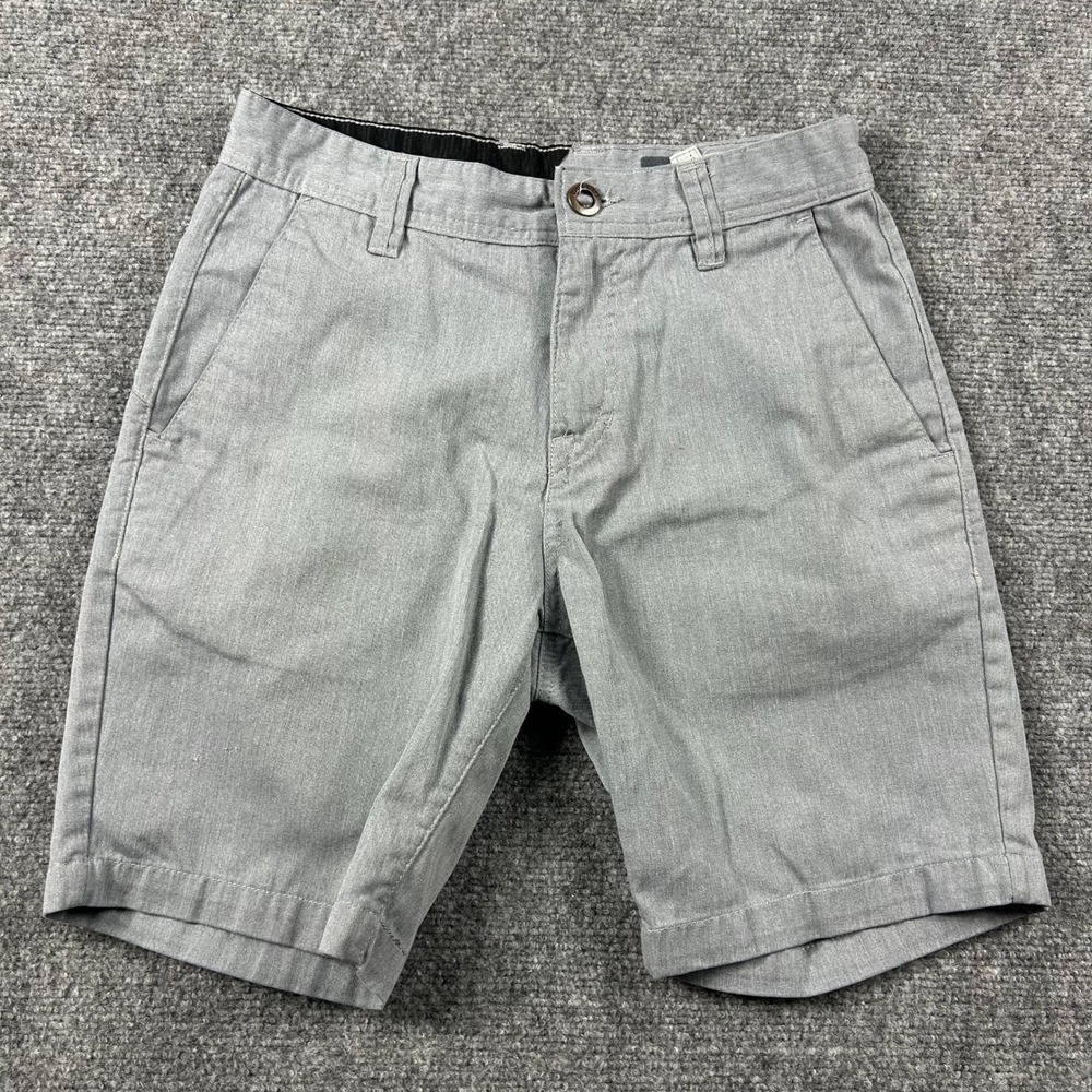 Volcom Frickin Modern Stretch Shorts Mens 28 Gray Chino Skate Casual Walkshorts